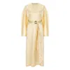 Nazli Ceren Women's Gold Nevada Silk Kaftan Dress In Gold