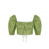 Nazli Ceren Grace Top In Green In Green