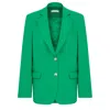 NAZLI CEREN WOMEN'S GREEN BOXY BLAZER IN VERT DE NOEL