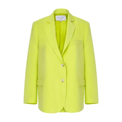 Nazli Ceren Boxy Oversized Jacket In Lime In Green