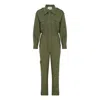 Nazli Ceren Dorothy Zipped Cotton Jumpsuit In Green