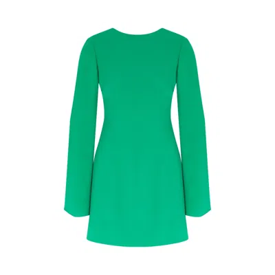 Nazli Ceren Ira Tie-back Mini Dress In Green