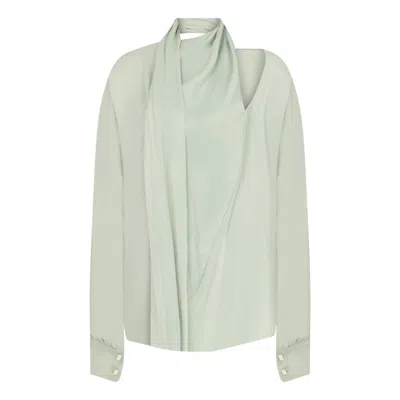 Nazli Ceren Jill Blouse In Mint In White