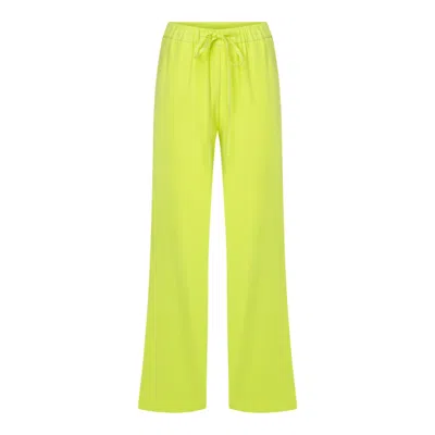 Nazli Ceren Kyra Cropped Trousers In Lime In Green