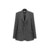 Nazli Ceren Women's Grey Boxy Oversize Blazer In Gray In Grey