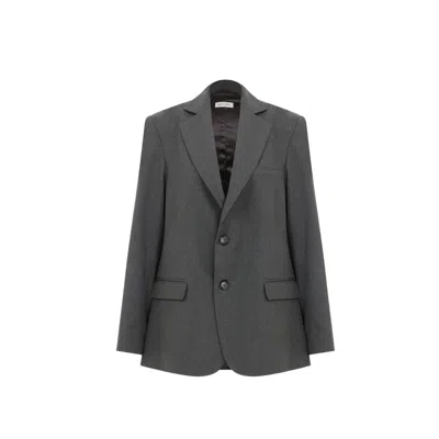Nazli Ceren Women's Grey Boxy Oversize Blazer In Gray