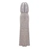Nazli Ceren Ines Dress In Sequin In Grey