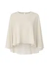 Nazli Ceren Women's Grey Viona Chiffon Cape In Beige In White