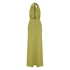 Nazli Ceren Ines Jersey Long Dress In Green Glow In Green