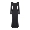 Nazli Ceren Iris Jersey Long Dress With Open Back In Black