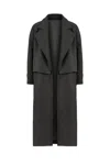 Nazli Ceren Women's Isha Wool Coat In Dark Grey In Grey