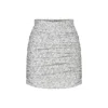 Nazli Ceren Women's Jace Ruched Skirt In White Printed Cotton In White