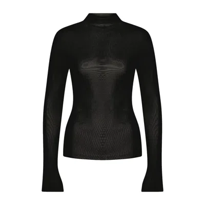 Nazli Ceren Jenn Ribbed Turtleneck In Black