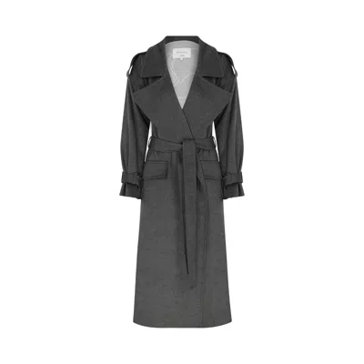 Nazli Ceren Laura Wool Coat In Grey