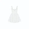 Nazli Ceren Leanne Satin Mini Dress In Lily White In White