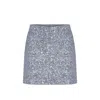 Nazli Ceren Marde A-line Sequin Mini Skirt In Powder Blue In Blue