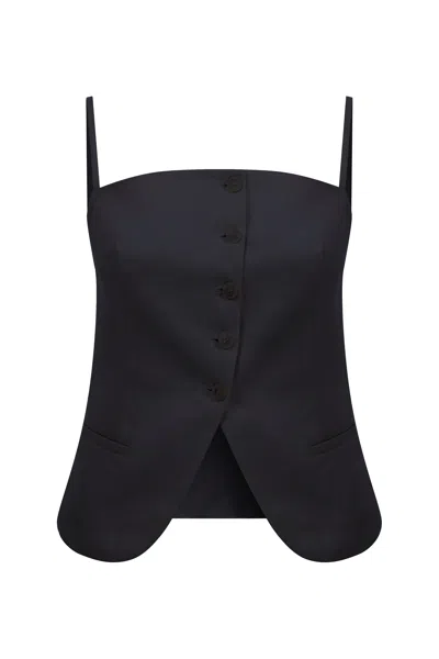 Nazli Ceren Women's Marona Linen Top In Black