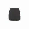 Nazli Ceren Micha Jersey Asymmetric Mini Skirt In Black In Black