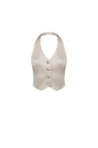 Nazli Ceren Women's Mirelle Vest In Smoked Grey In Gray