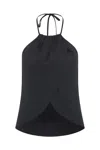 Nazli Ceren Women's Mui Linen Top In Black In Black