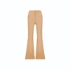 Nazli Ceren Women's Neutrals Avrell Cotton Flared Trousers In Golden Straw In Yellow