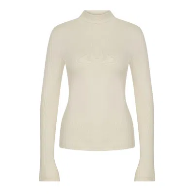 Nazli Ceren Jenn Ribbed Turtleneck In Beige