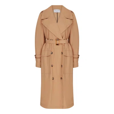 Nazli Ceren Women's Neutrals Shelly Cotton Trenchcoat In Beige