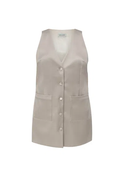 Nazli Ceren Women's Odessa Mini Dress With Buttons In Smoke Brown In Neutral