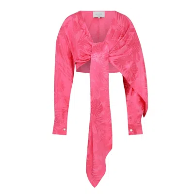 Nazli Ceren Women's Pink / Purple Angy Blouse In Fuschia In Pink/purple