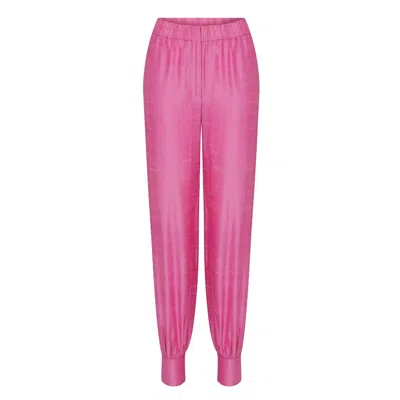 Nazli Ceren Women's Pink / Purple Lauret Silk Pants In Pink/purple