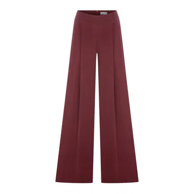 Nazli Ceren Women's Pink / Purple Mui Wide-leg Trousers In Red Plum In Pink/purple