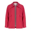Nazli Ceren Terry Wool Blend Jacket In Pink In Pink/purple