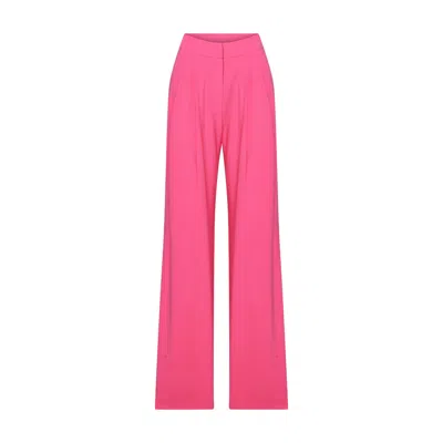 Nazli Ceren Women's Pink / Purple Tina Wide-leg Trousers In Bubble Gum Pink In Pink/purple
