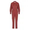 Nazli Ceren Women's Red Dorothy Zipped Cotton Jumpsuit In Burgundy In Red