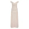 Nazli Ceren Women's Rose Gold Purley Jersey Long Dress In Cuban Sand In Rose Gold