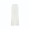 Nazli Ceren Women's Tina Linen Trousers In White Sand In White