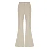 Nazli Ceren Tora Vegan Leather Flared Trousers In Black