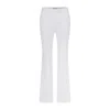 Nazli Ceren Women's White Arced Crepe Trousers In Blanche In White
