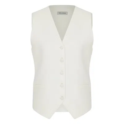 Nazli Ceren Bea Crepe Vest In Blanche In White