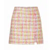 Nazli Ceren Irma Cotton Tweed A-line Skirt In White