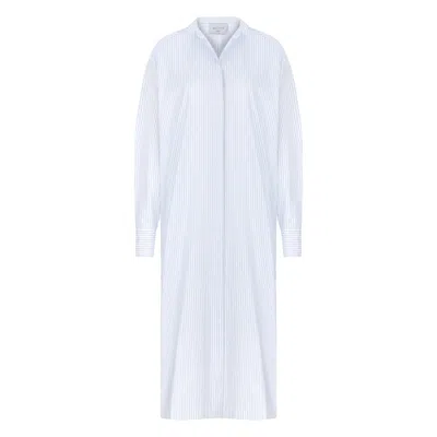 Nazli Ceren Women's White Ivory Cotton Shirt Dress