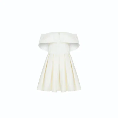 Nazli Ceren Women's White Ivy Mini Dress In Vanilla Ice