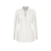 Nazli Ceren Marylebone Crepe Blazer In Vanilla Ice In White