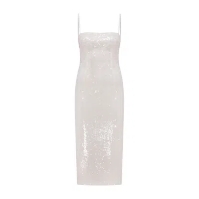 NAZLI CEREN WOMEN'S WHITE MILES SEQUIN DRESS IN CLOUD CREAM
