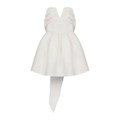 Nazli Ceren Miro Strapless Mini Dress In Vanilla Ice In White