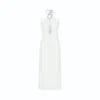 Nazli Ceren Viana Crepe Midi Dress In Vanilla Ice In White