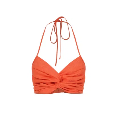 Nazli Ceren June Top In Spicy Orange