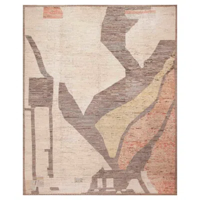 Pre-owned Nazmiyal Collection Tribal Primitive Large Modern Abstract Rug 13'1" X 16'2" In Sand