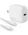 Naztech 20w Usb-c Pd Wall Charger & Usb-c To Lightning Cable In White