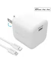 Naztech 30w Pd Wall Charger + Usb-c To Mfi Cable 6ft In White